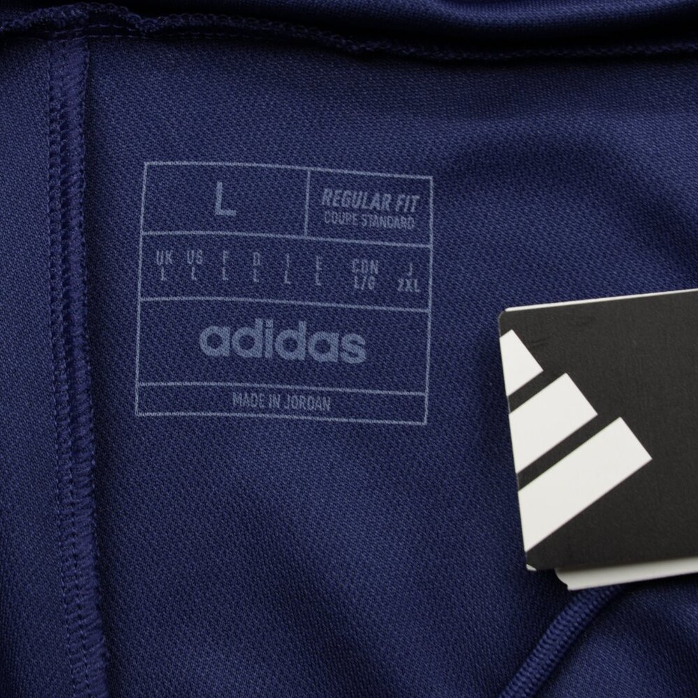Adidas Men's Train Essentials Pique 3 Stripes Zip Pocket Shorts Blue Size L - Picture 10 of 10